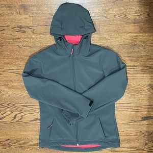Gray/pink ski coat size small